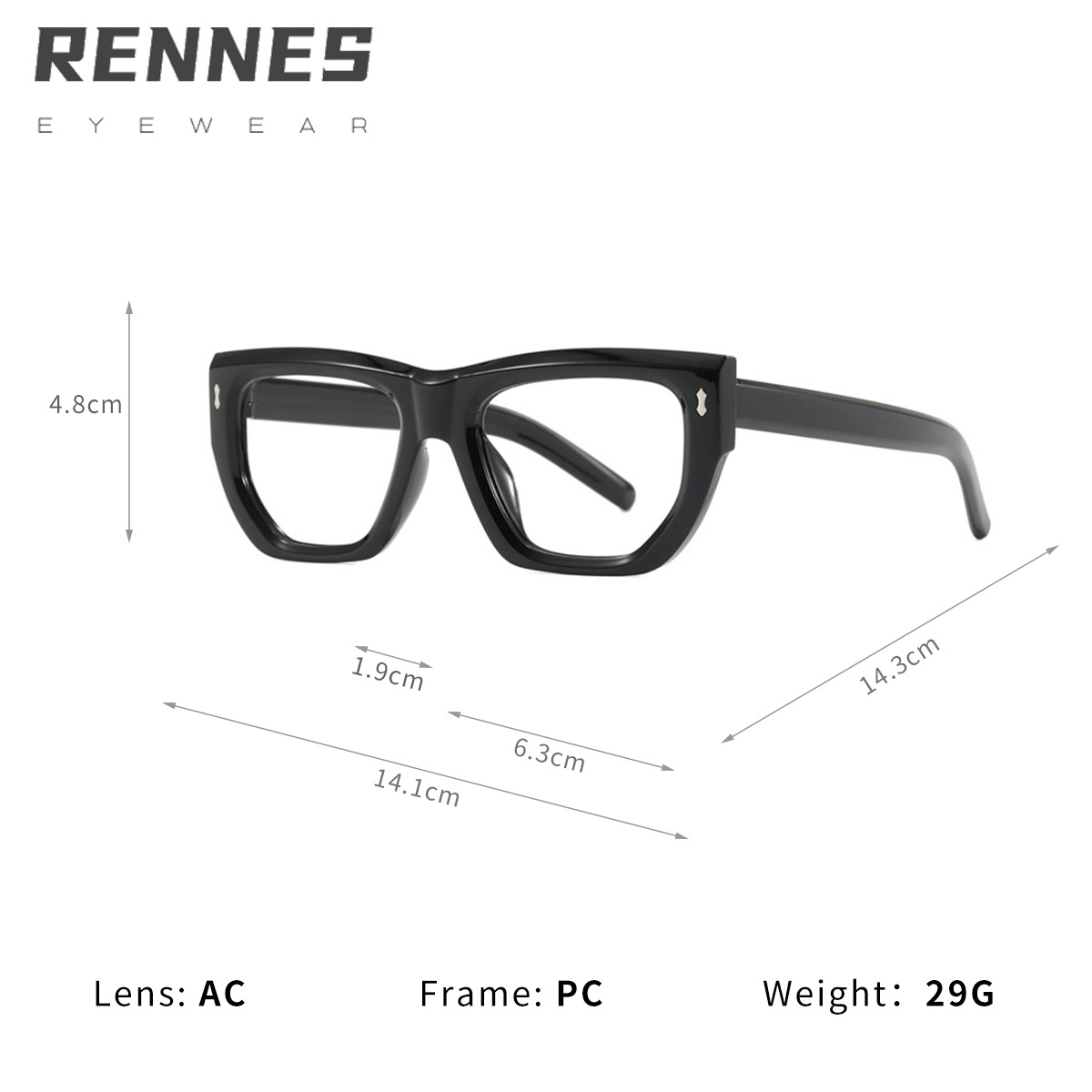 Espejo plano anti-azul retro de moda, transfronterizo, hombres y mujeres europeos y americanos, gafas de montura de miopía simples y versátiles, Glasses