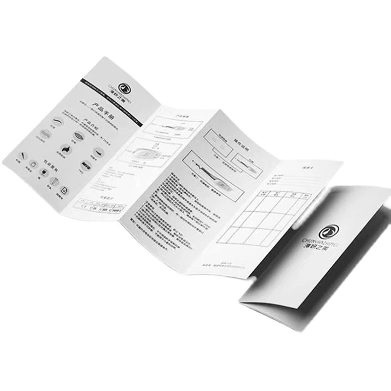 Складная печать листовки Складная листовка две складки три складки плаката дизайн брошюры