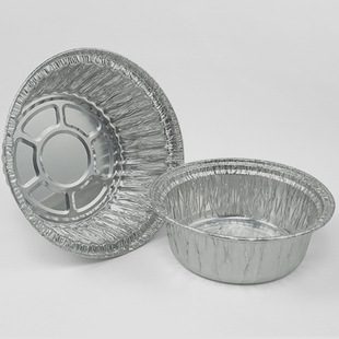 Disposable tin paper bowl round aluminum foil small bowl barbecue baking steamed rice tin paper bowl takeaway packaging tin 2025 wholesale
