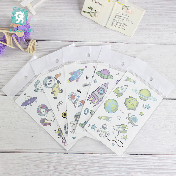 waterproof space tattoo stickers