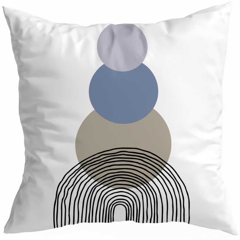 Exaggerated Modern Style Artistic Geometric Color Block Fibre Peach Skin Pillow Cases display picture 8
