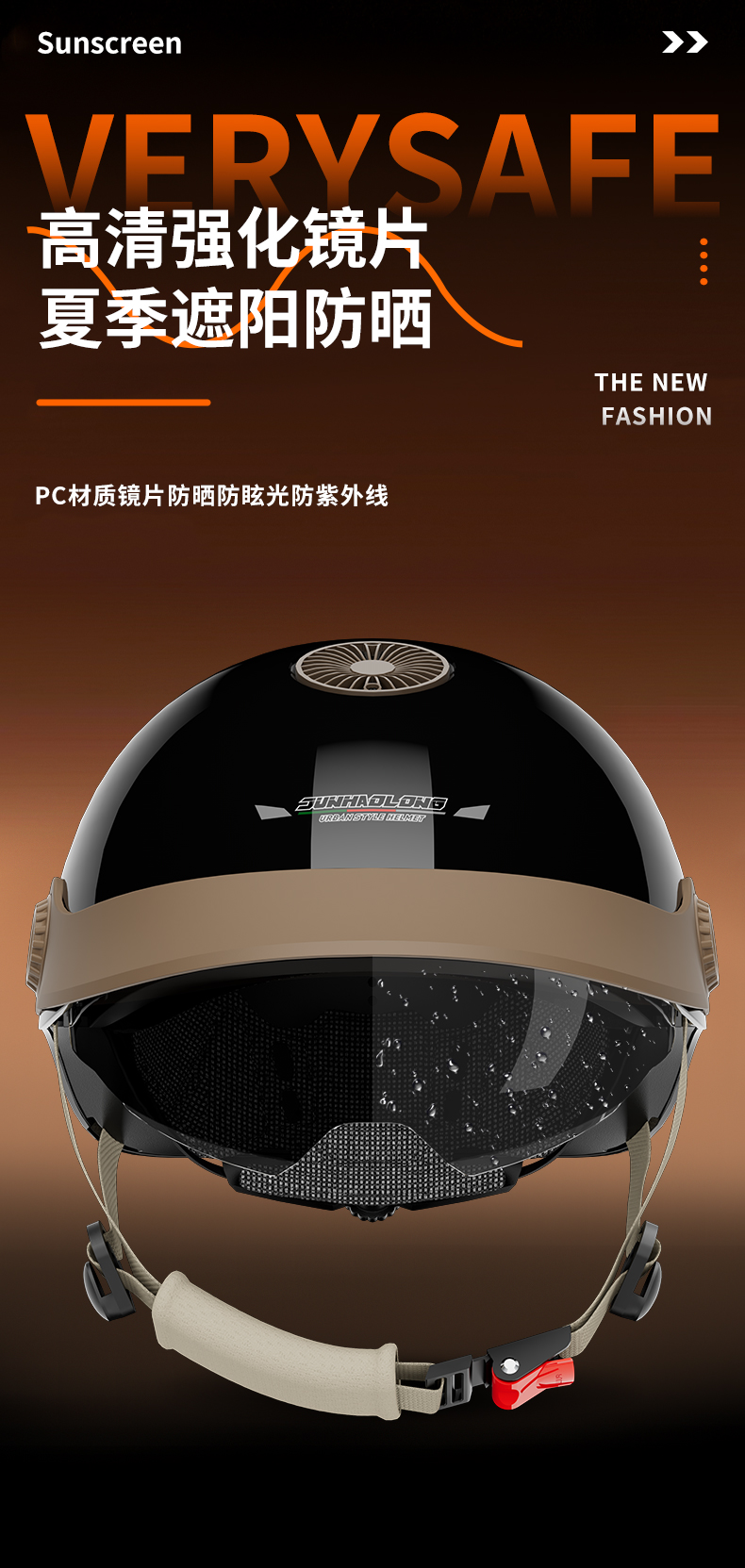 3C Certified Electric Motorcycle Helmet with Fan