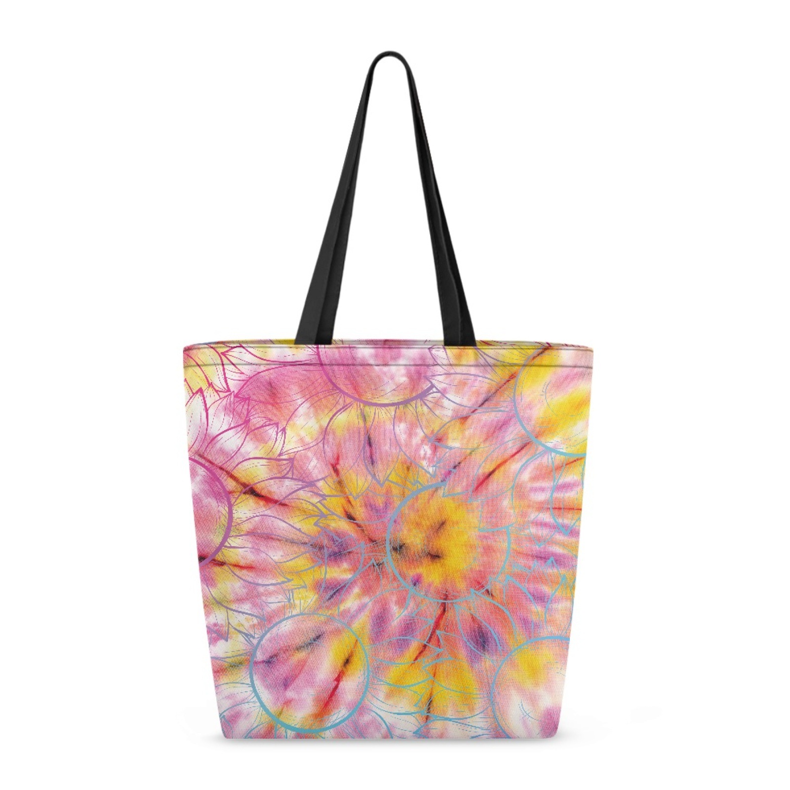 外贸国际站热卖 扎染风格帆布购物袋沙滩包化妆包礼品袋 一件起订