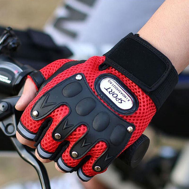 Deportes al aire libre medio dedo guantes de primavera y verano hombres y mujeres de malla de dedo abierto transpirable deportes tácticos fitness guantes de equitación image 7