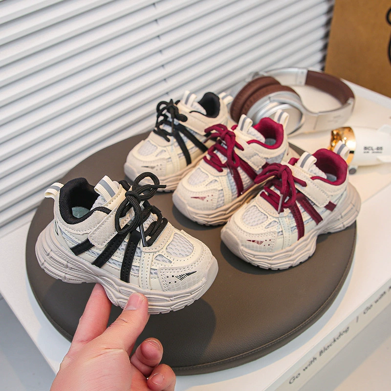 Детская спортивная обувь для мальчиков сетчатая обувь для бега 2025 весна и осень новая корейская версия легкая обувь для девочек 1-5 лет