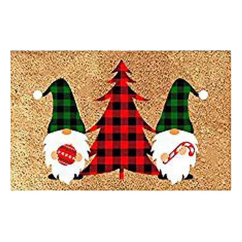 В наличии Рождественский старик Спальня Коридор Хрустальный бархатный ковер Входная дверь Нескользящий напольный коврик Дверной Впитывающий Коврик для ног