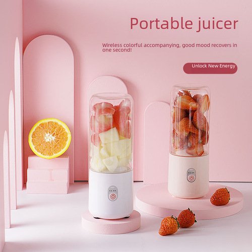Cross-border USB Home Electric Juicer Wireless Portable Charger with Straw Juicer Gift Dropshipping One Piece