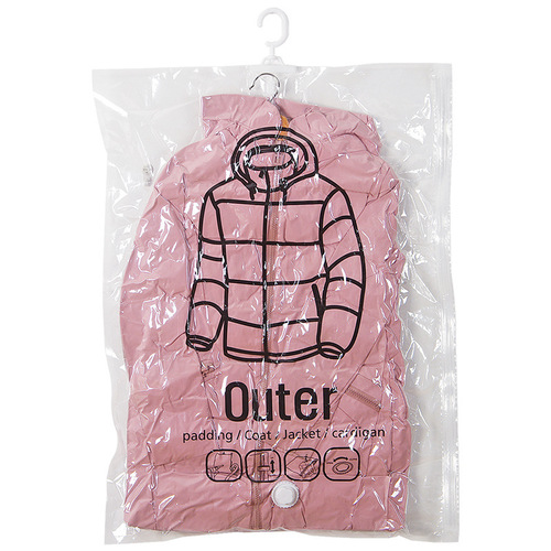 Hanging transparent down jacket compression bag, air vacuum bag, large clothing storage bag, multi-size