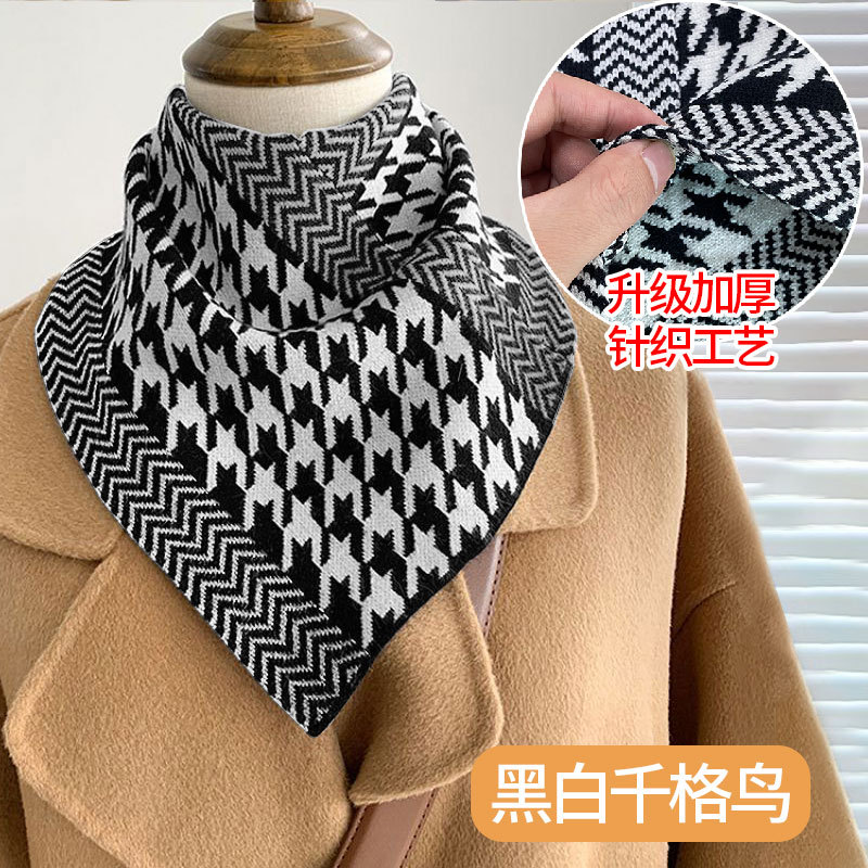 Cuello de Bufanda Triangular para Mujer de Tejido, A Prueba de Viento, Térmico, para Otoño e Invierno