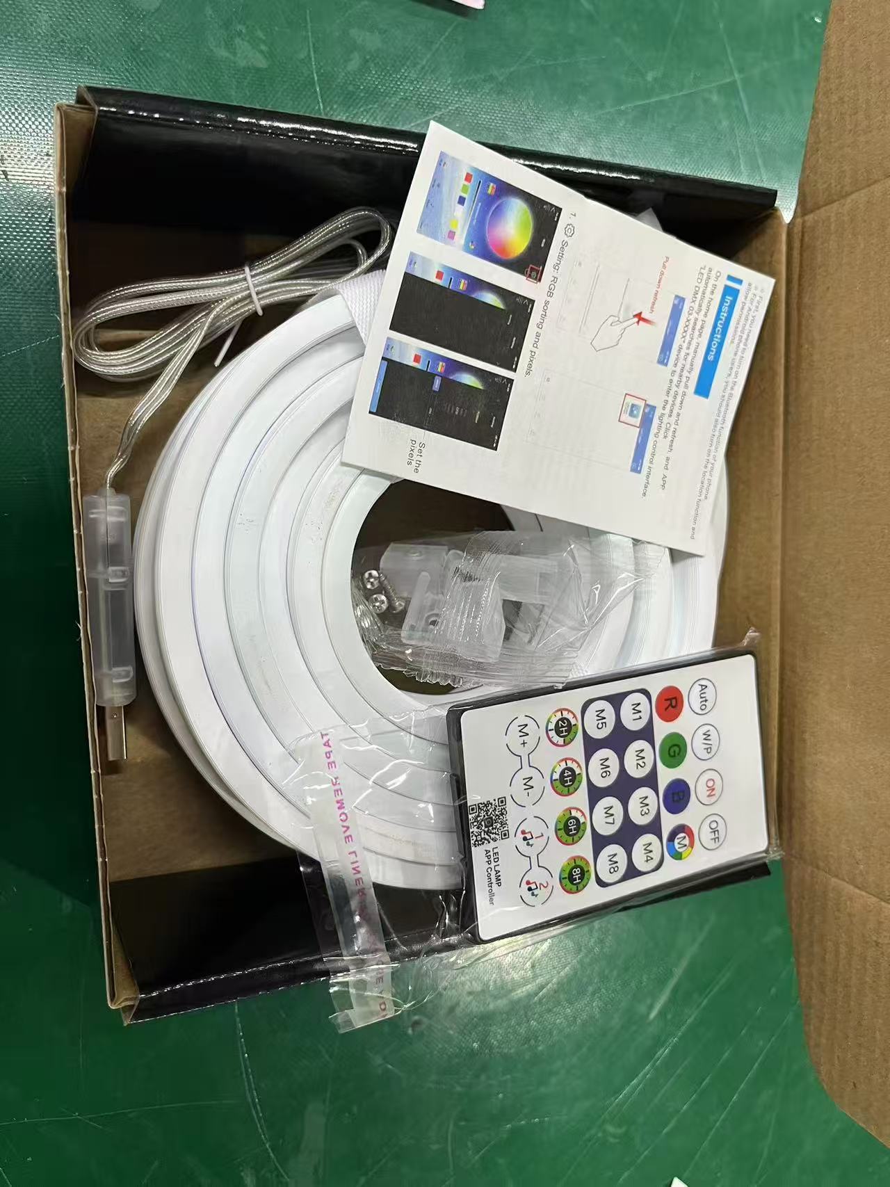 Tira de Luz LED Neón Flexible 5V, Control por Aplicación Bluetooth y Ritmo de Música, Impermeable, para Decoración