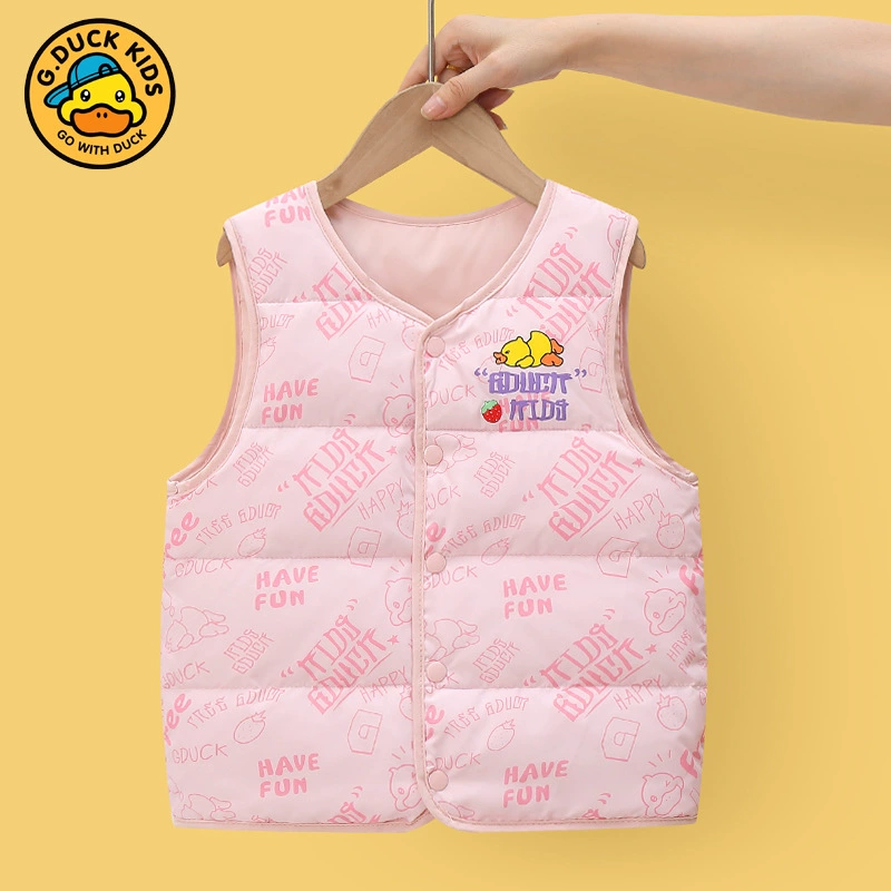 B.Duck, children's down jacket, light and thin vest for boys