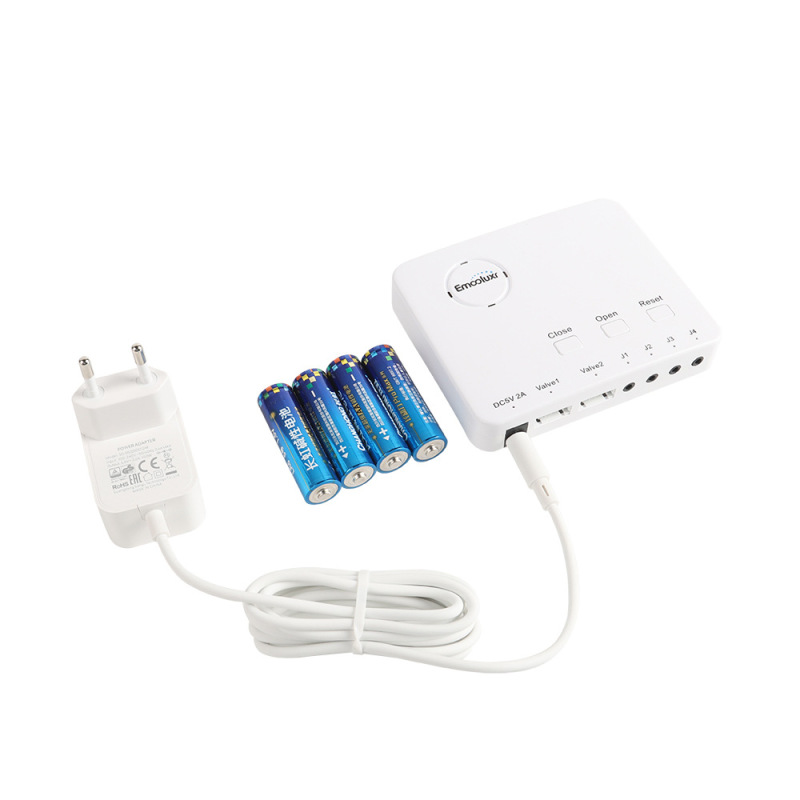 4-Way Water Immersion Alarm Controller, Dual Power Supply with Battery/5V Adapter, with 4 2.5mm Ports 4-Way Water Immersion Alarm Controller, Dual Power Supply with Battery/5V Adapter, with 4 2.5mm Ports