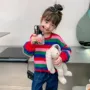 条纹圆领儿童宽松卫衣