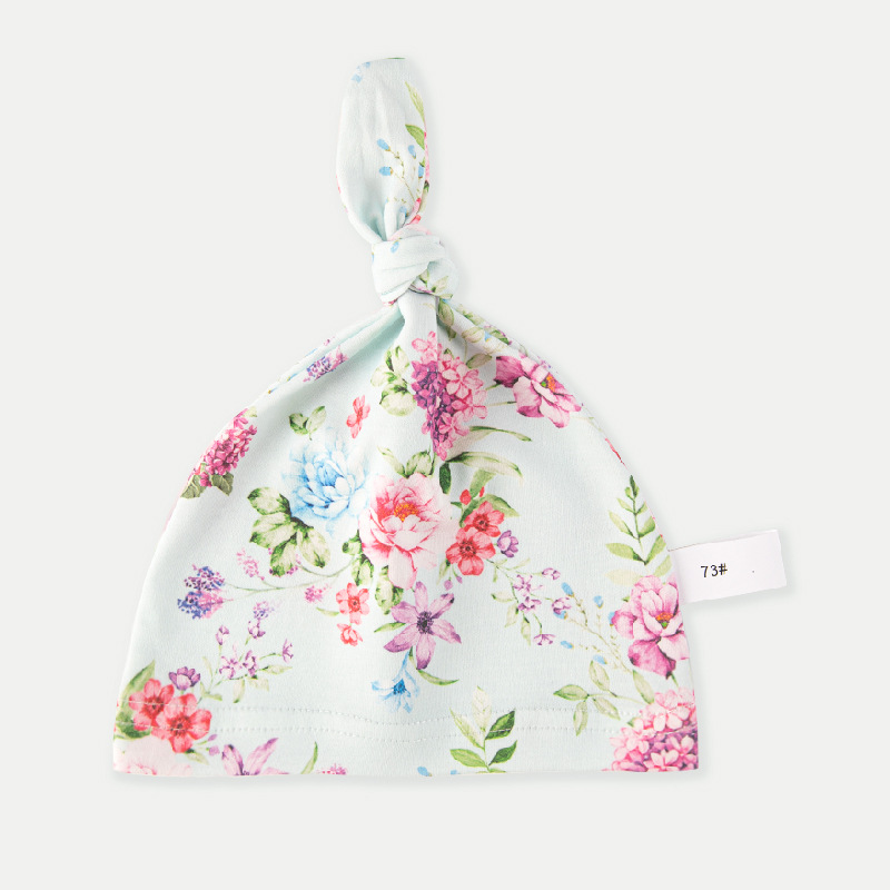 Tapa de neumático de bebé europeo y americano sombrero recién nacido tapa de puerta de cuidado de bebé floral 2023 nueva celebridad en línea al por mayor