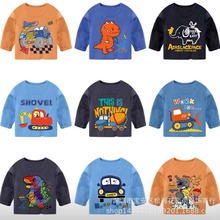 秋冬季新款男女童装圆领长袖 t恤打底衫地摊货源批发9.9一件代发