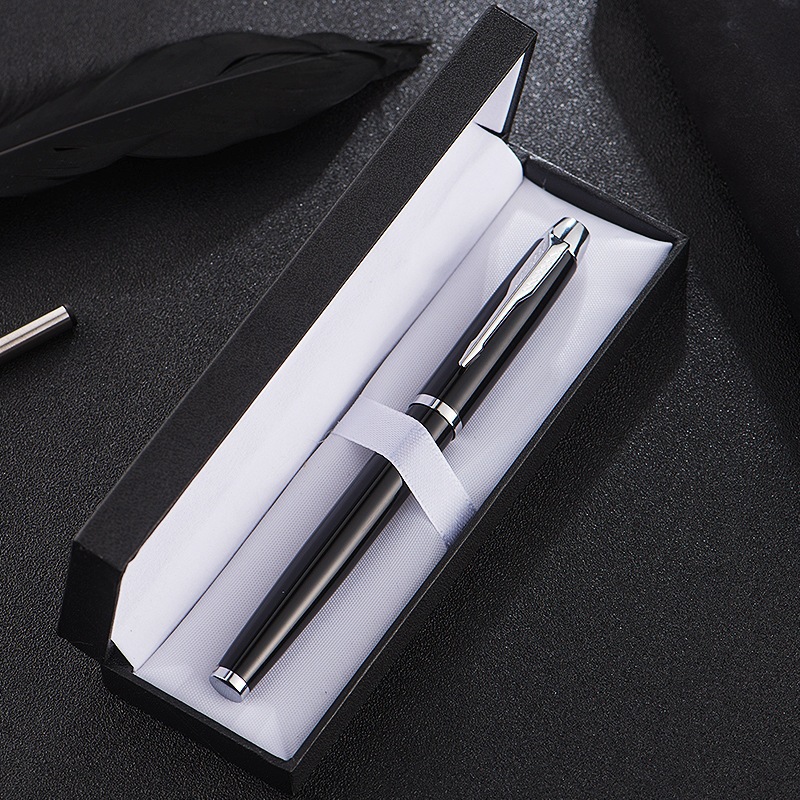 Metallic pen gift box set, customizable with logo, business souvenir, ballpoint pen, promotional gift, gel pen wholesale