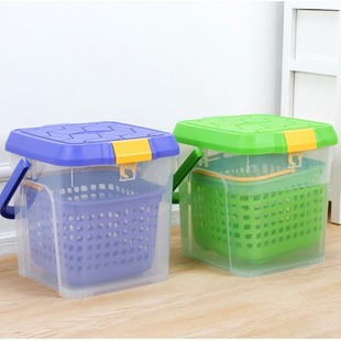Car washing bucket thickened PP fishing bucket square portable bucket with lid multi-functional fishing bucket car washing bucket