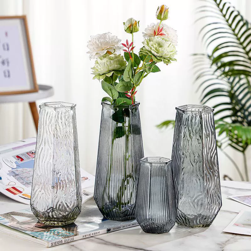 Оптовая скандинавский свет Роскошная ваза из жидкого стекла Креативные украшения высокого уровня для гостиной гидропонная домашняя прозрачная Цветочная композиция