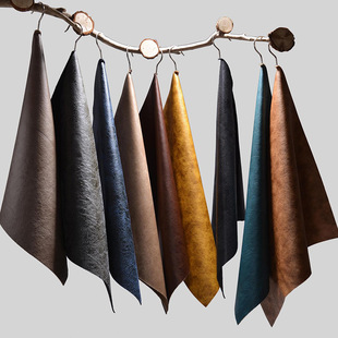 American Suede Technology Cloth Sofa Fabric Soft Bag Hard Bag Background Wall Vintage Imitation Leather Bronzing Oil Wax Leather Fabric