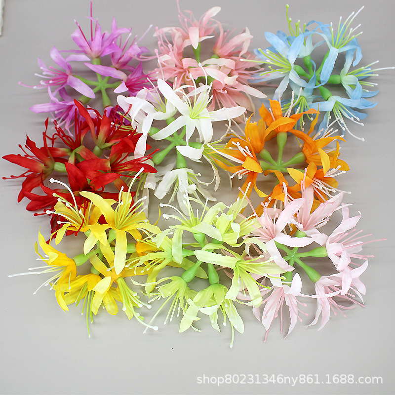Simulation Wind and Rain Orchid Bian Flower Flower Head Manzhu Shahua Fake Flower Antique Hanfu Photo Props Floral Decorations