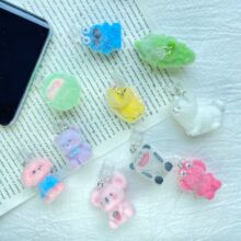 毛绒动物外贸出口适用Kindle防尘塞 电子书孔塞 手机挂件混批直供