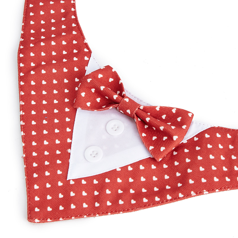 TANPOPO transfronterizo nuevo amor adorable mascota fiesta decoración traje mascota toalla de saliva bufandas triangulares