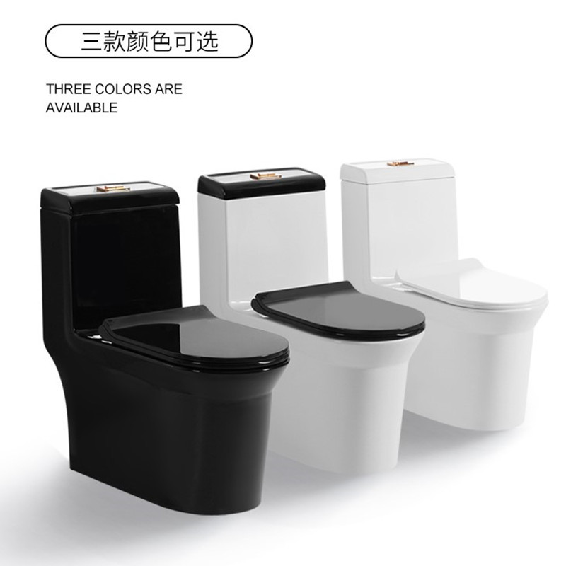 家用彩色马桶 静音虹吸超漩式 防臭大口径抽水彩金座便器陶瓷坐厕|ru