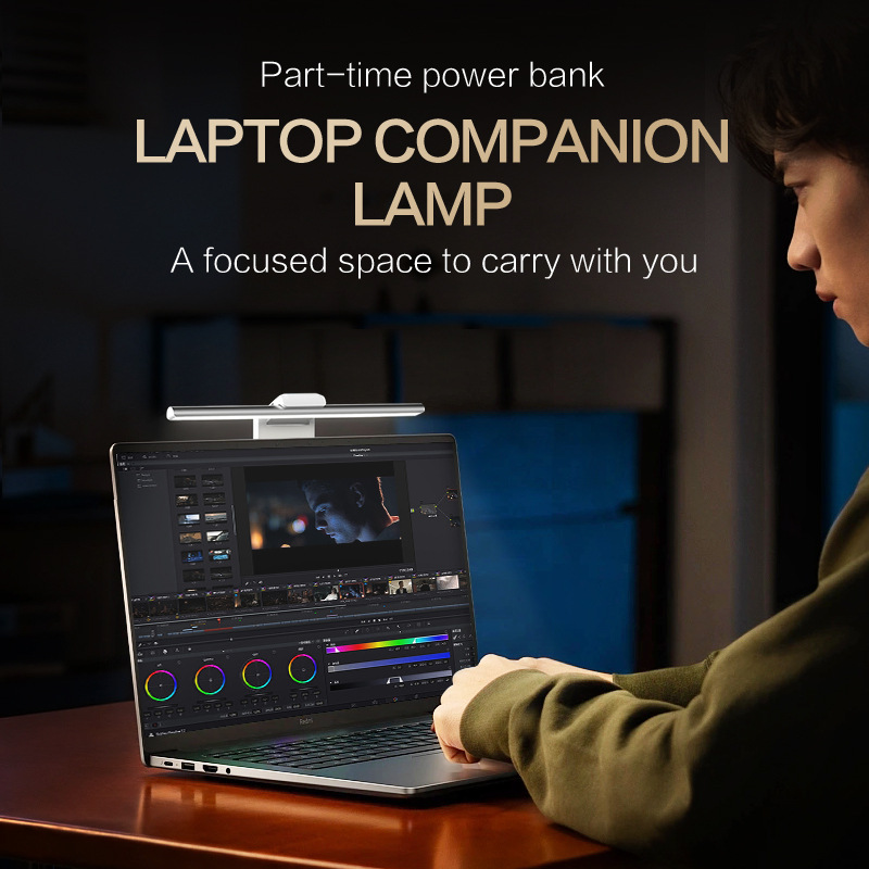 N1 lámpara de clip de protección ocular para portátil portátil luz de relleno de oficina luz de lectura de aprendizaje luz de computadora luz colgante de pantalla con banco de energía