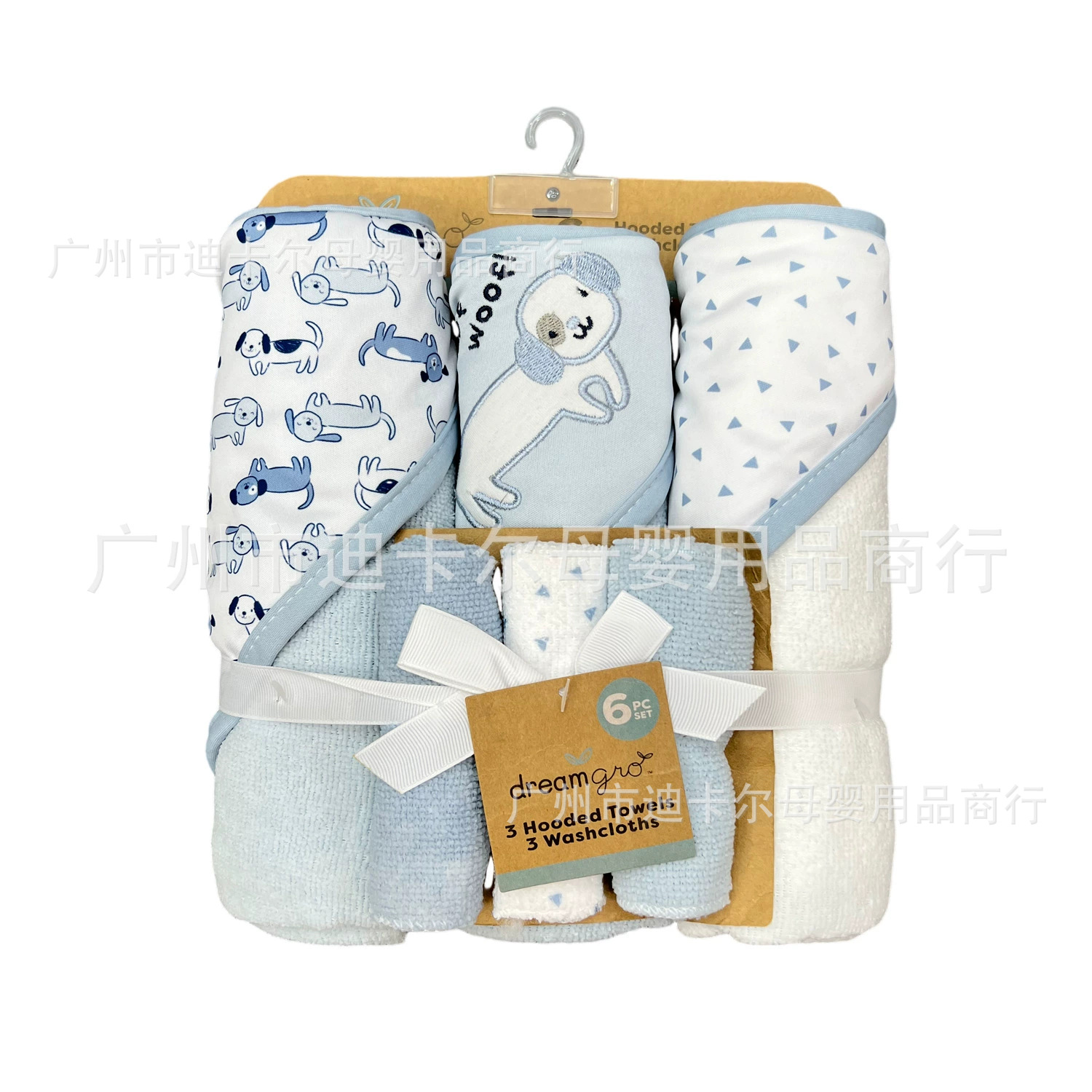 Comercio exterior toallas con capuz para bebés toallas materiales cómodos y suaves 6 paquetes en stock 6PCS SET