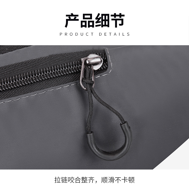 Nylon fashionable sports waist bag, multi-functional fitness crossbody chest bag, outdoor cycling close-fitting mobile phone anti-theft waist bag undefined