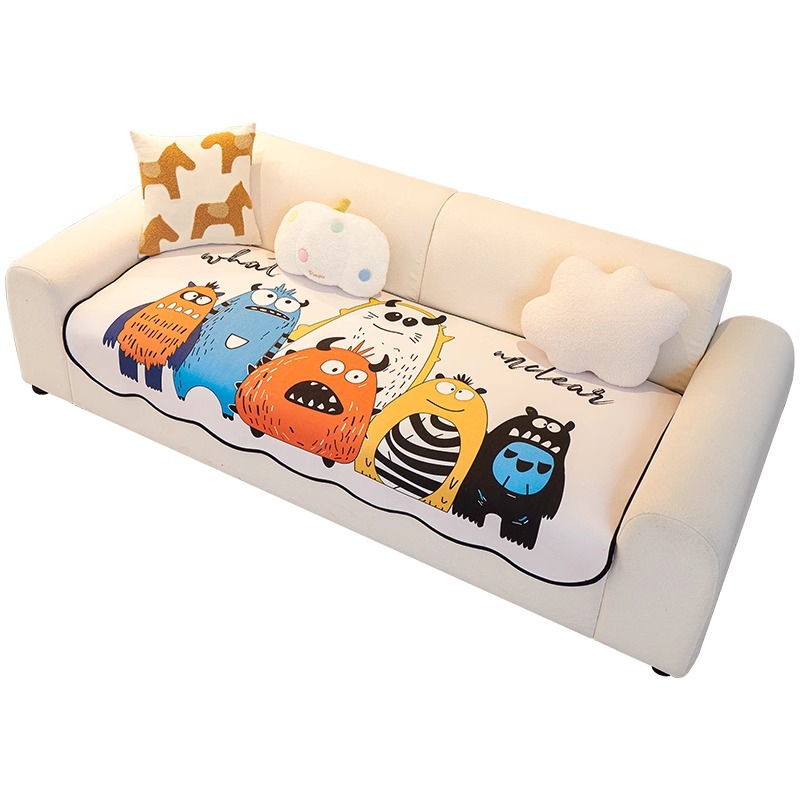 2025 nuevo sofá de forma especial cojín de sofá de cuatro estaciones cojín de dibujos animados antideslizante sofá cubierta toallas