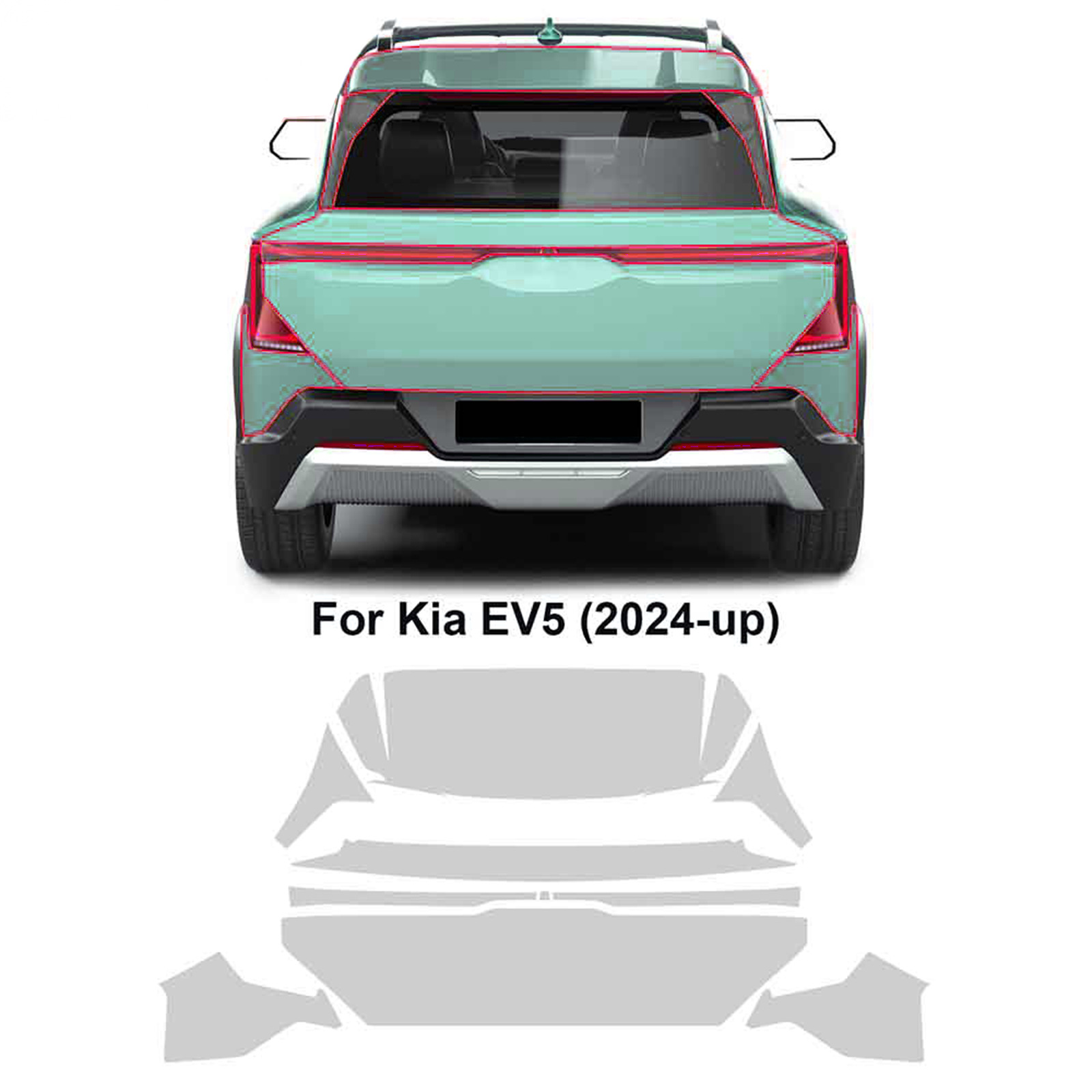 Cross-Border Exclusive Supply for Kia Ev5-24-25 Years Special Car Custom-Cut Tpu Self-Healing Car Paint Protection Film