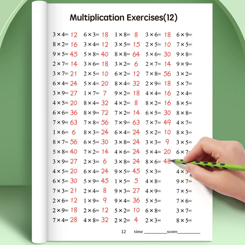 (Cross-border trading), mixed copybook for students, learning maths for training, addition and subtraction, multiplication and division