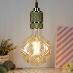 新款網紅復古異形燈蓮花形狀金色居家酒店餐廳創意裝飾大燈泡