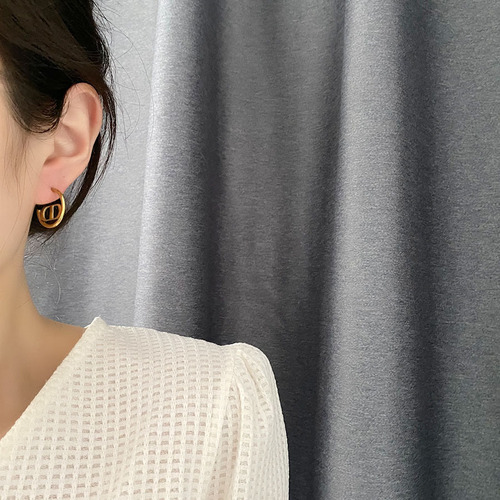 Golden Pig Nose Fashion Earrings, Chic French Unique Earrings for Women,  New Arrival Trendy High-End Ear Decorations