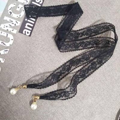 蕾丝腰带纯手工百搭买一送一腰链珍珠女细腰绳装饰夏季