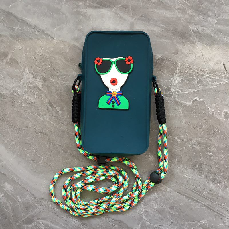 Silikon-Handytasche, Cartoon-Umhängetasche, tragbare Geldbörse, niedliche Mini-Schultertasche für Schülerinnen, Stress-Relief-Bubble-Tasche