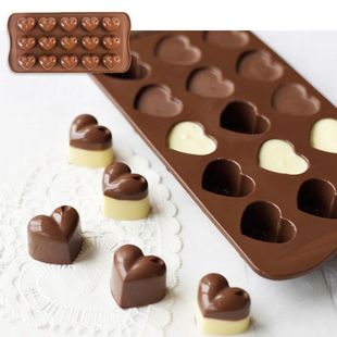 Creative Silicone Chocolate Mold Jelly Ice Tray Ice Cream Mold Heart-Shaped Flower-Shaped DIY Mold Easy to Demould