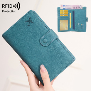 Cross-Border Hot-Selling Rfid Multifunctional Travel Passport Bag New Simple Portable Passport Holder Fashionable Document Storage Bag