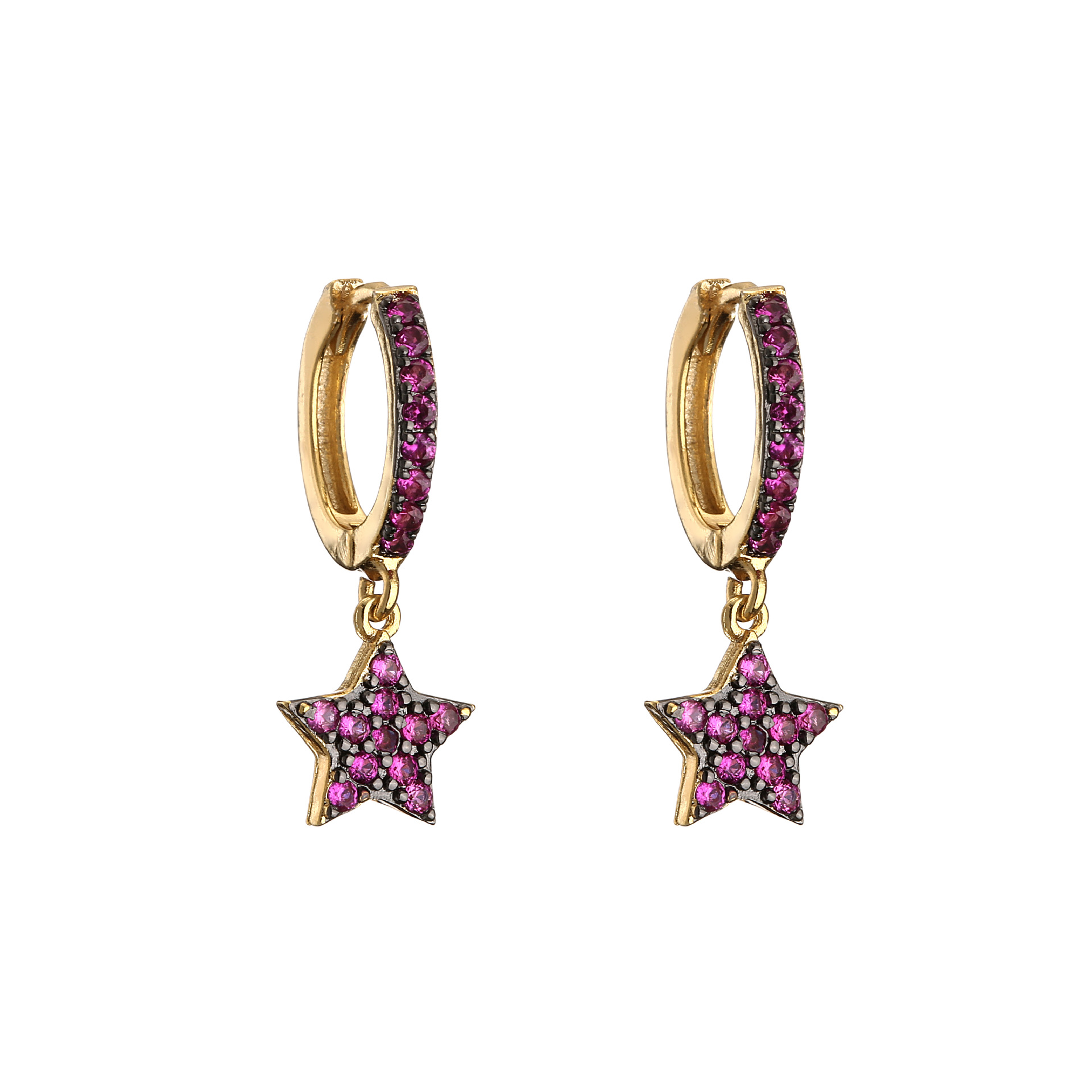 Women'S Gender Fashion Heart Plating Copper Zircon Copper Earrings