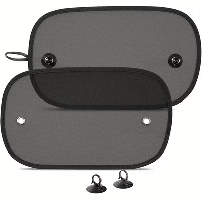 Car Sunshade Mesh Side Shield, Summer Car Side Sunshade, Car Window Sun Protection, Heat Insulation Sunshade, Sun Block (Sun shade) - 5030-black