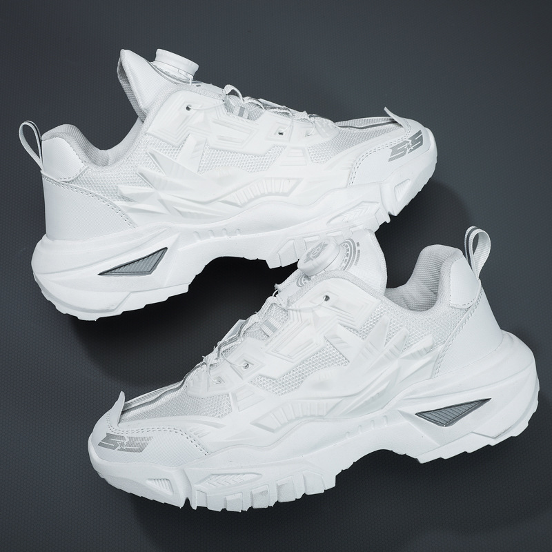 Sneaker hombres 2023 botón giratorio Comercio exterior más tamaño papá zapatos pareja caminadora zapatos de uñas zapatos de hombre al por mayor