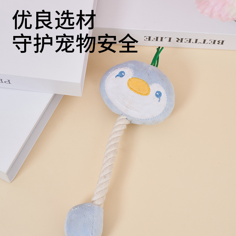 Suministros transfronterizos para mascotas serie de juguetes de pingüino de peluche para mascotas aliviar el sonido molares tapados perro de peluche de juguete resistente a la mordedura