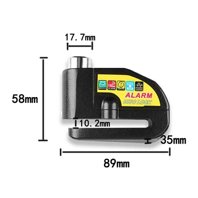 Motorcycle Lock: Alarm Disc Brake Lock, Motorcycle