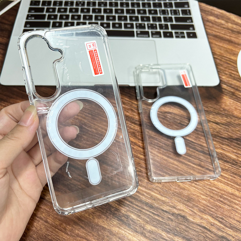 サムスン S25 透明磁気電話ケース S24Ultra アクリル高透明 A56 保護カバー A36 卸売に適しています|undefined