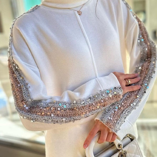 Naisterõivad Uus sügisene kõrge kraega moodne niššiga litritega pükskostüüm naistele_voghion.com