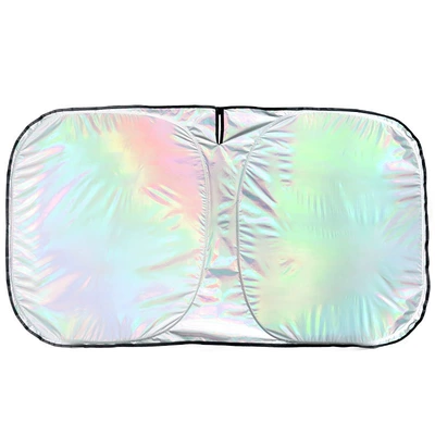 Laser Card-Type Sunshade for Front Windshield, Business Car Sunshade, Front Windshield Sun Protection Cloth (Sun shade) - new-laser-trumpet-14070cm