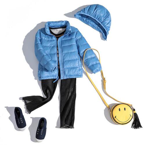 Children's Down Parka 90% White Duck Down Lightweight Boys Hat Detachable Girls Baby Kids Apparel Light Down Jacket