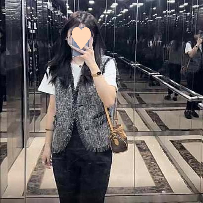 Stylish and Versatile Korean-inspired Small Chihuahua Style Thin Open-front Cardigan with Fringe Trim for Women, a High-end Outerwear Blazer-style Jacket for 2025