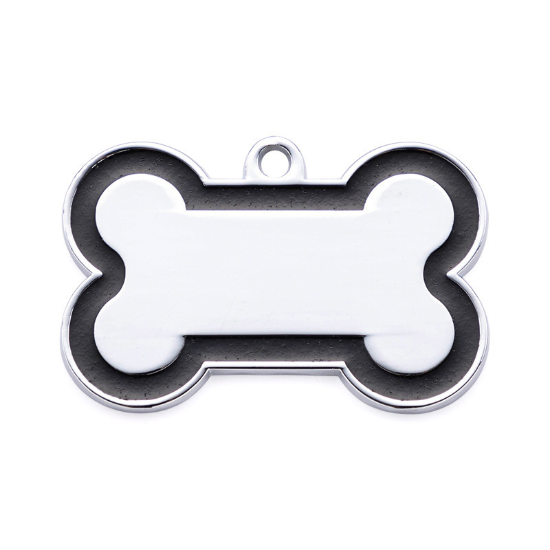 Hueso de acero para mascotas para perros tarjeta de identificación de hueso para perros tarjeta de metal para perros tarjeta de colgar accesorios